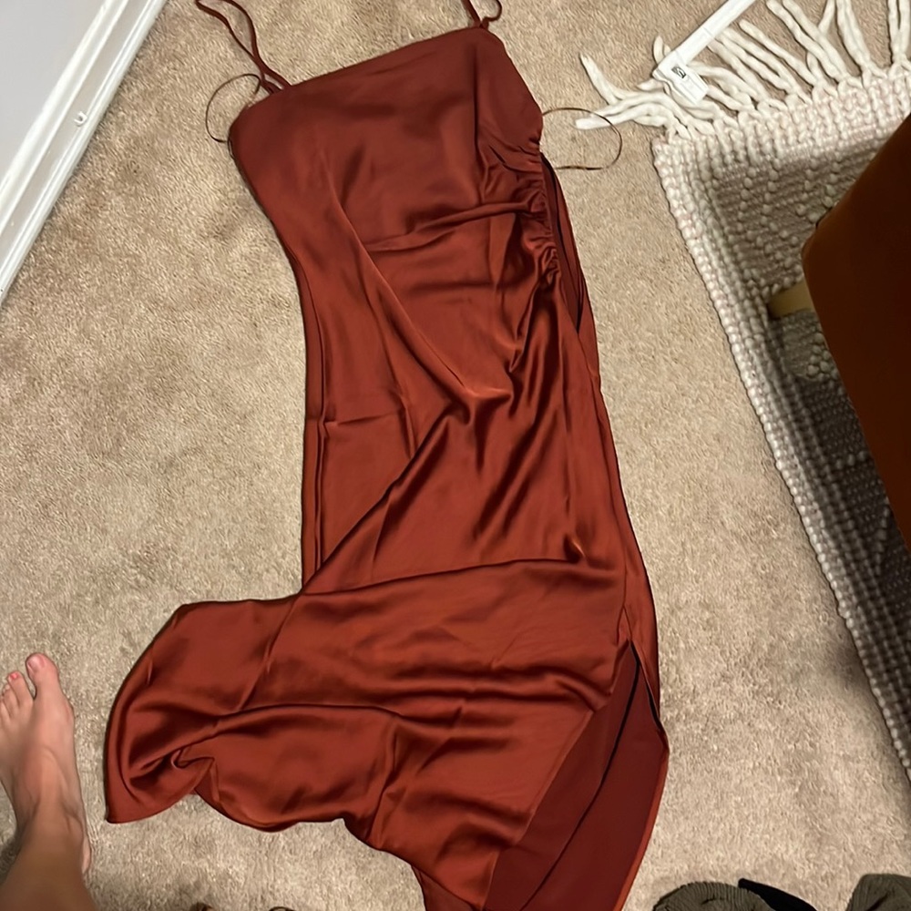 Silk midi dress